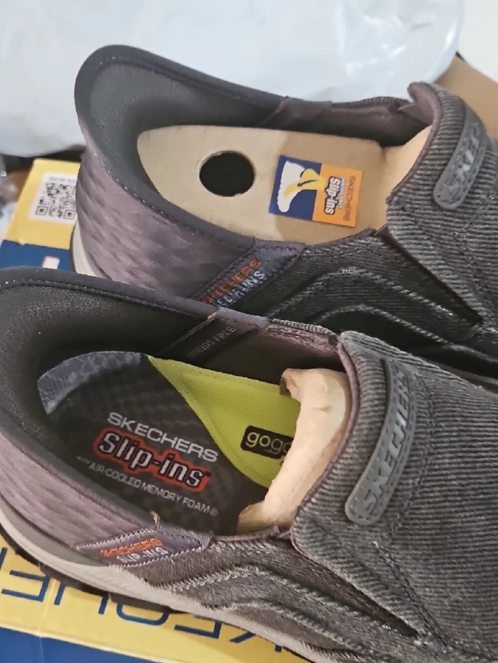 Skechers Men's Gray Slip-On Memory Foam Loafers